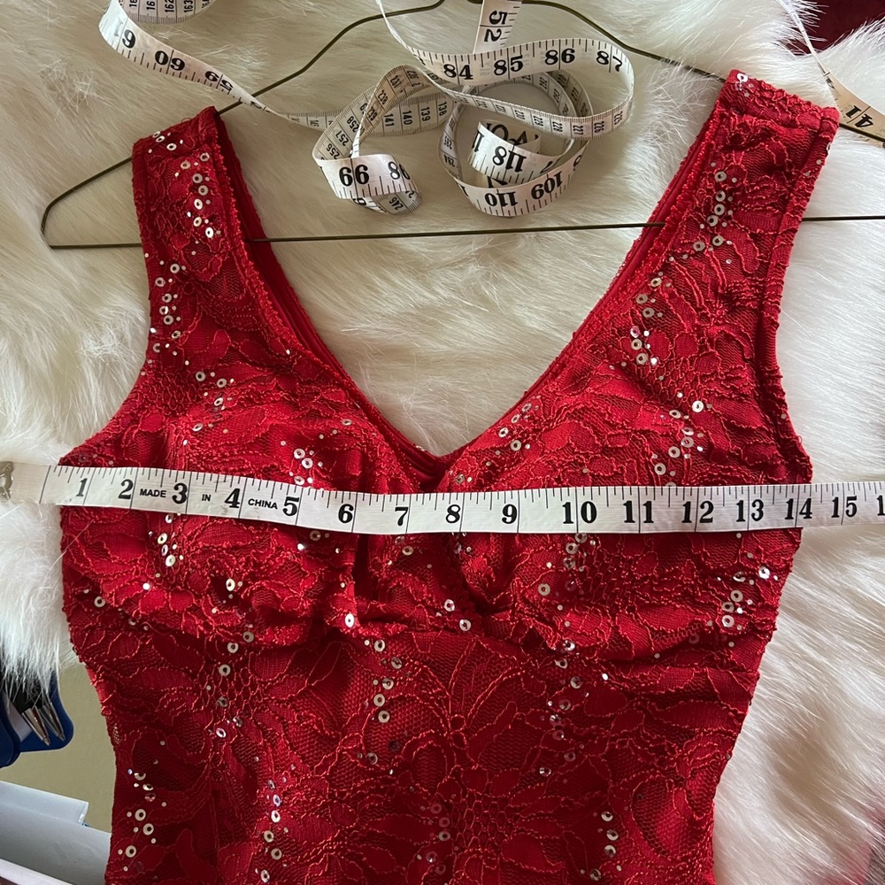 Ruby Rox Red Dress with Sequins - Picture 12 of 13
